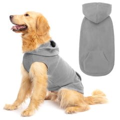 EXPAWLORER chaleco polar para perro con capucha, ideal para paseos fredos.