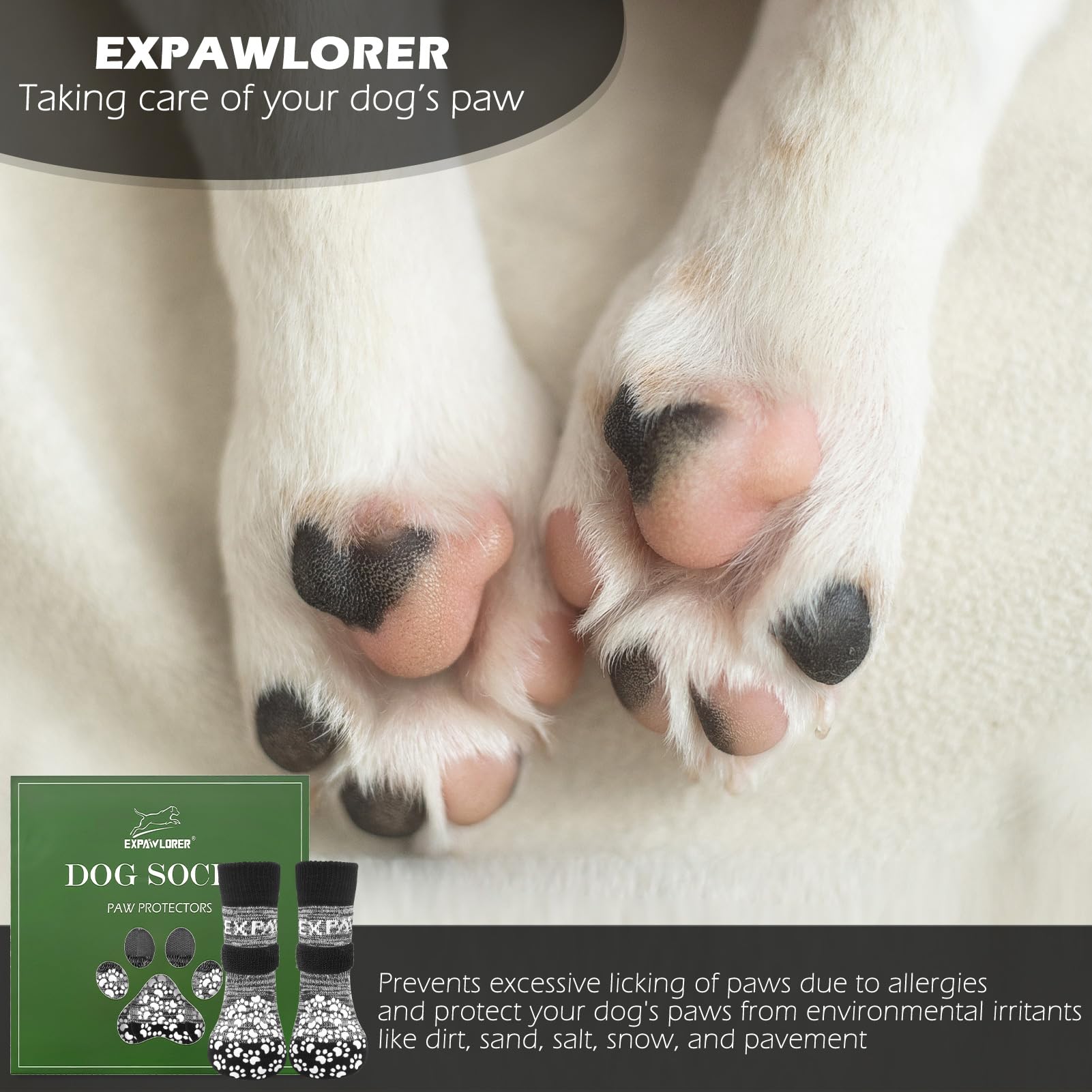 EXPAWLORER diseño de doble cara ofrece mayor tracción en pisos pulidos.