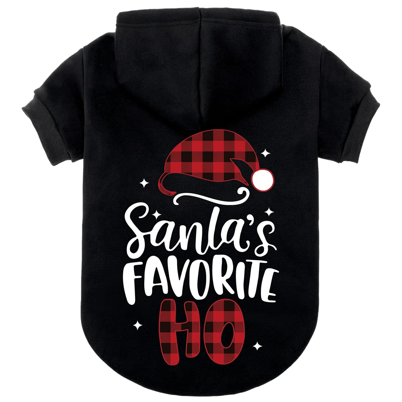 EXPAWLORER navidad perro suéter con capucha frontal para paseos festivos