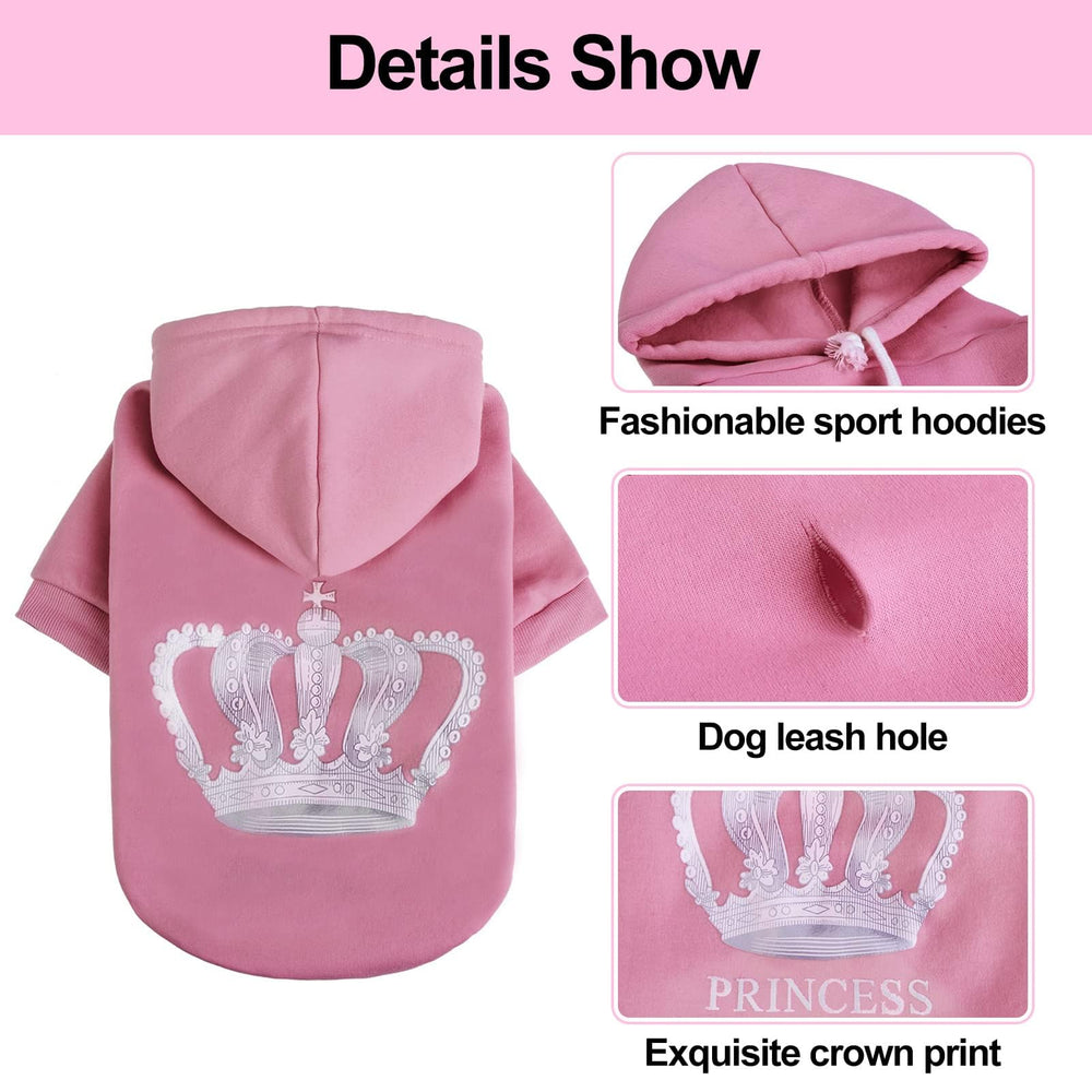 EXPAWLORER Princesa perro sudadera calma tejido 65% algodón 35% poliéster