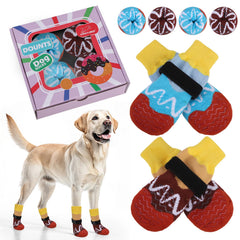 EXPAWLORER calcetines para perro con diseño de dona para estilo y comodidad