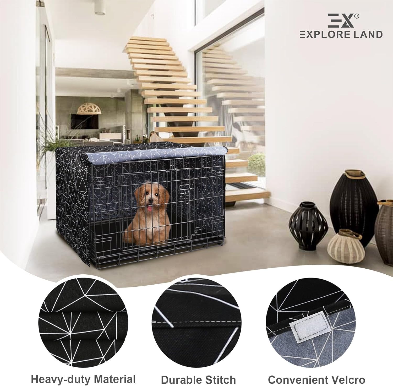 Cobertor decorativo para jaula de 18p en dormitorio, ambiente sereno.