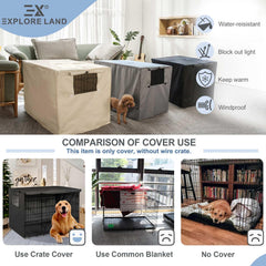 Explore Land funda jaula perro con dos puertas para acceso cómodo