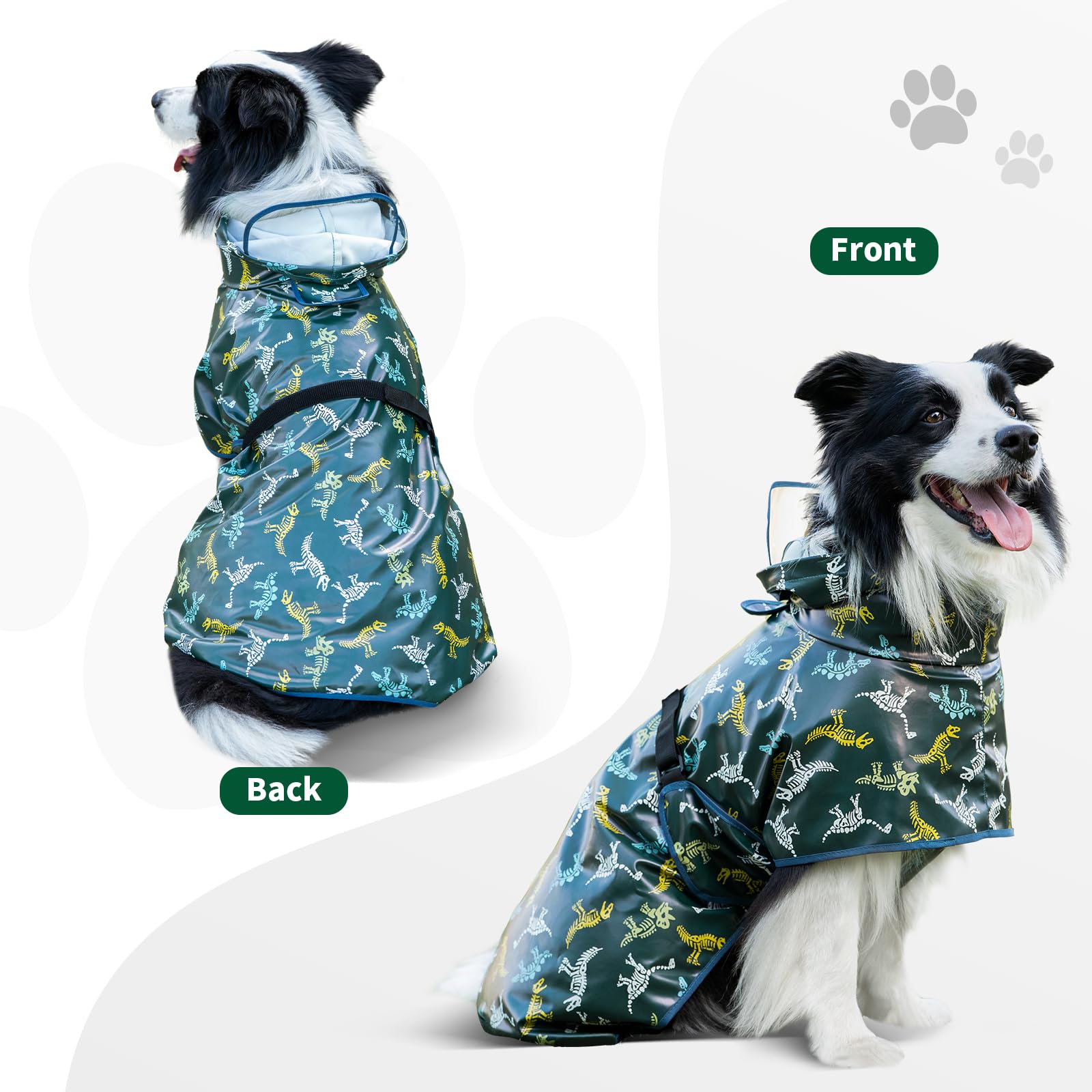 ExploreU impermeable para perros con cierre y capucha ayuda a mantener el cabello limpio.