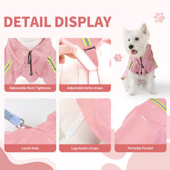 ExploreU poncho reflectante para perros, mayor visibilidad nocturna