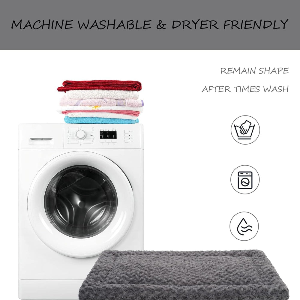 Exsnugy cama perro para jaula gris: solución acolchada para espacios cerrados.