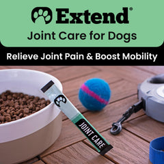 Extend Cuidado de Articulaciones para Perros: etiqueta con ingredientes clave para articulaciones.