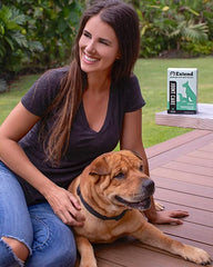 Extend Cuidado de Articulaciones para Perros: perro comiendo con sabor a ternera.