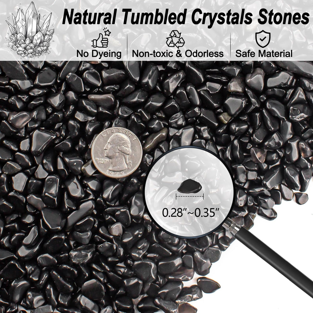 EZEELAI obsidiana negra para decoración de jarrones aporta textura natural