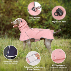 Capa impermeable de poliéster Ezierfy mantiene al perro seco
