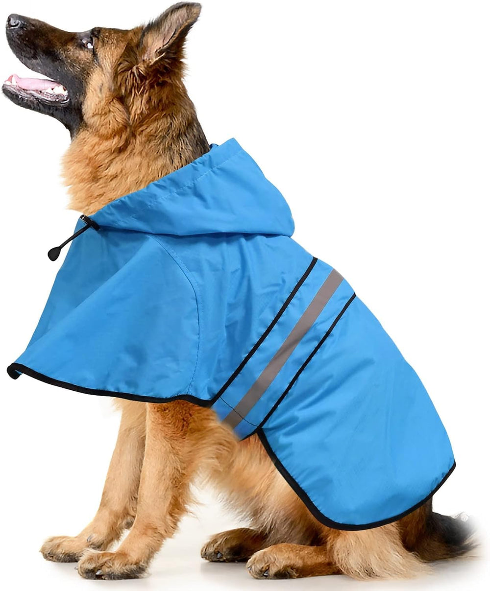 Chaqueta impermeable Ezierfy para perros, frente con capucha, protección contra la lluvia.