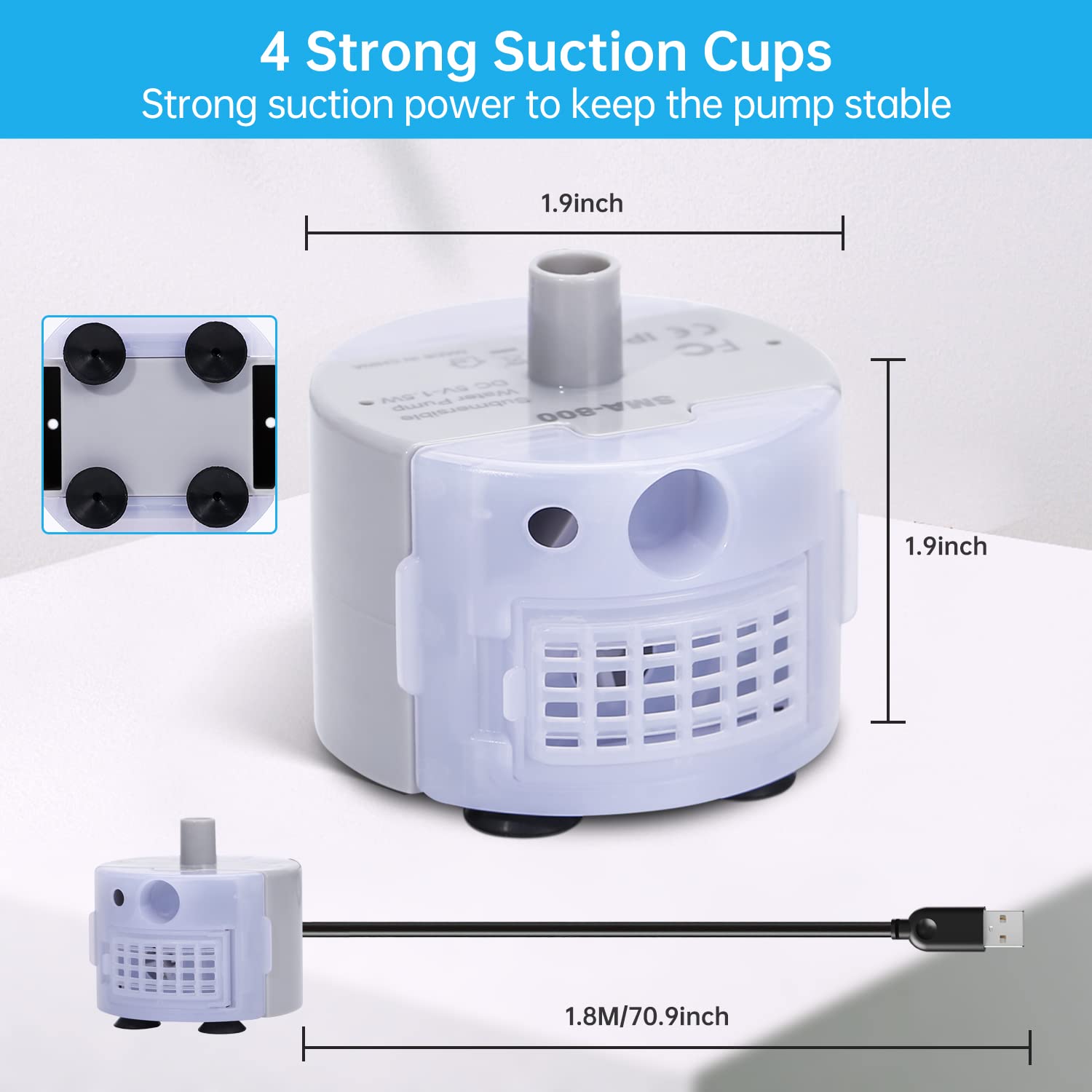 EZMioo bomba repuesto 5V DC con conexión USB para fuentes.