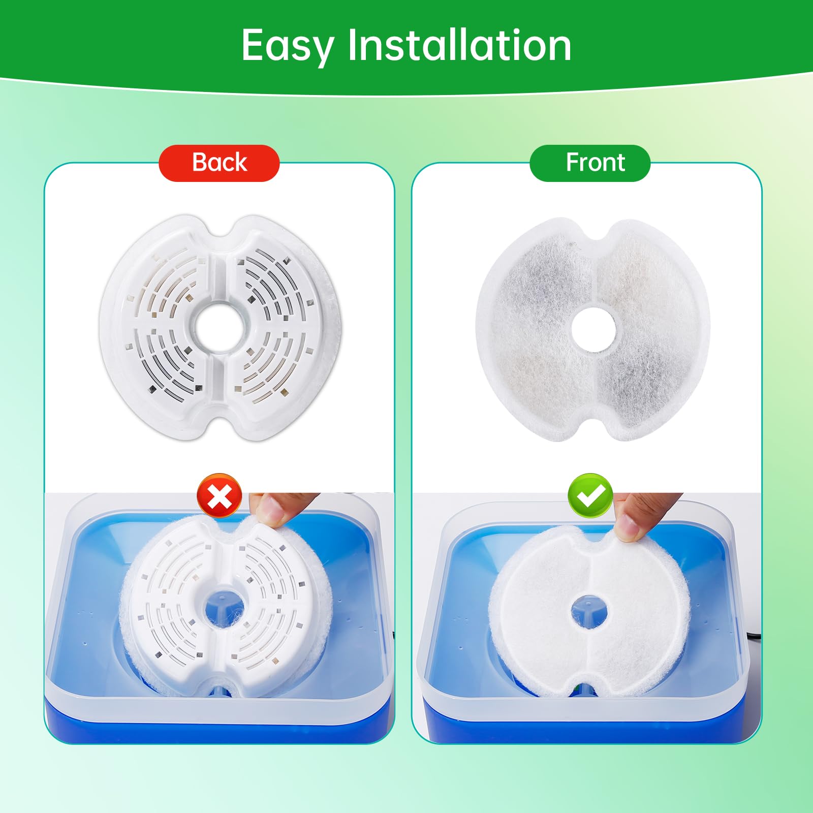 EZMioo filtros compatibles con fuente ultrasilenciosa para gatos
