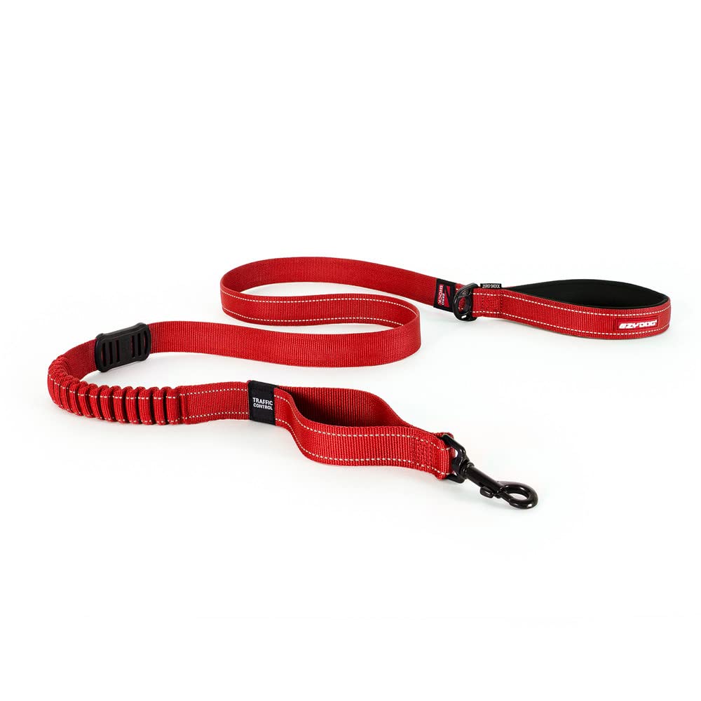 EzyDog correa de 72 pulgadas roja para paseos cómodos y controlados.