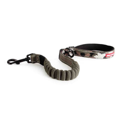 EzyDog Zero Shock correa absorbente para paseos suaves en verde camo