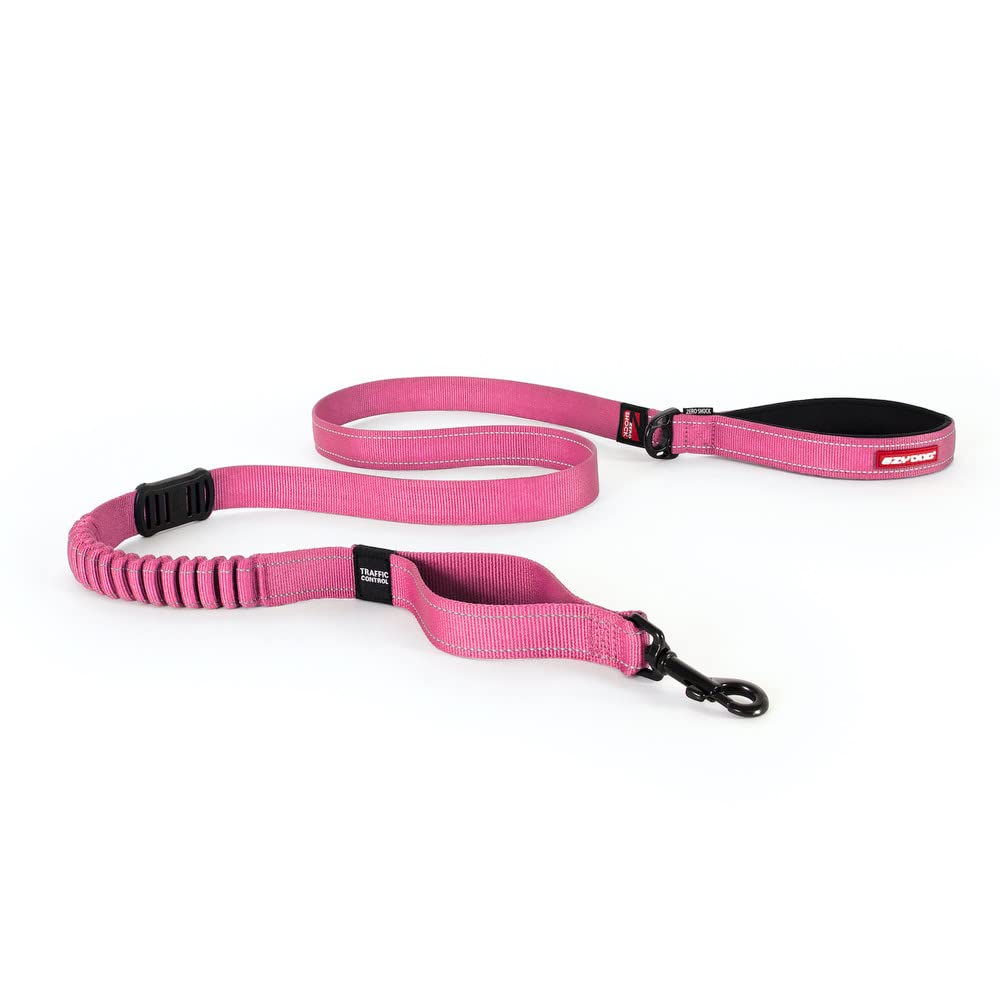 EzyDog Zero Shock rosa de 72 pulgadas con control suave durante paseos