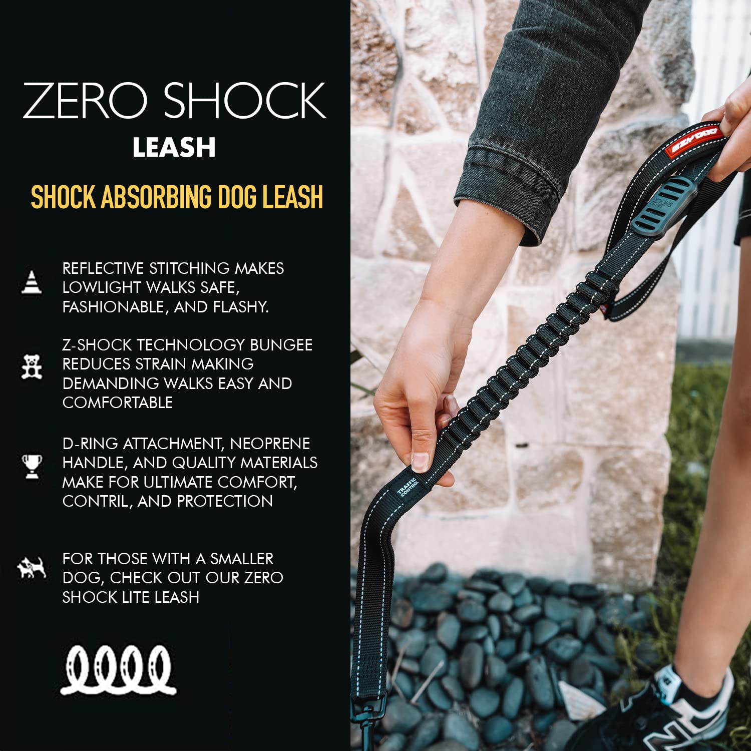 Tecnología Zero Shock amortigua tirones para mayor comodidad durante caminatas