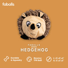 fabdog faball erizo, diseño colorido, perfecto para lanzar y perseguir