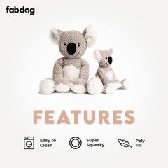 fabdog Floppies conejo: peluche suave con chirrido para juego diario.