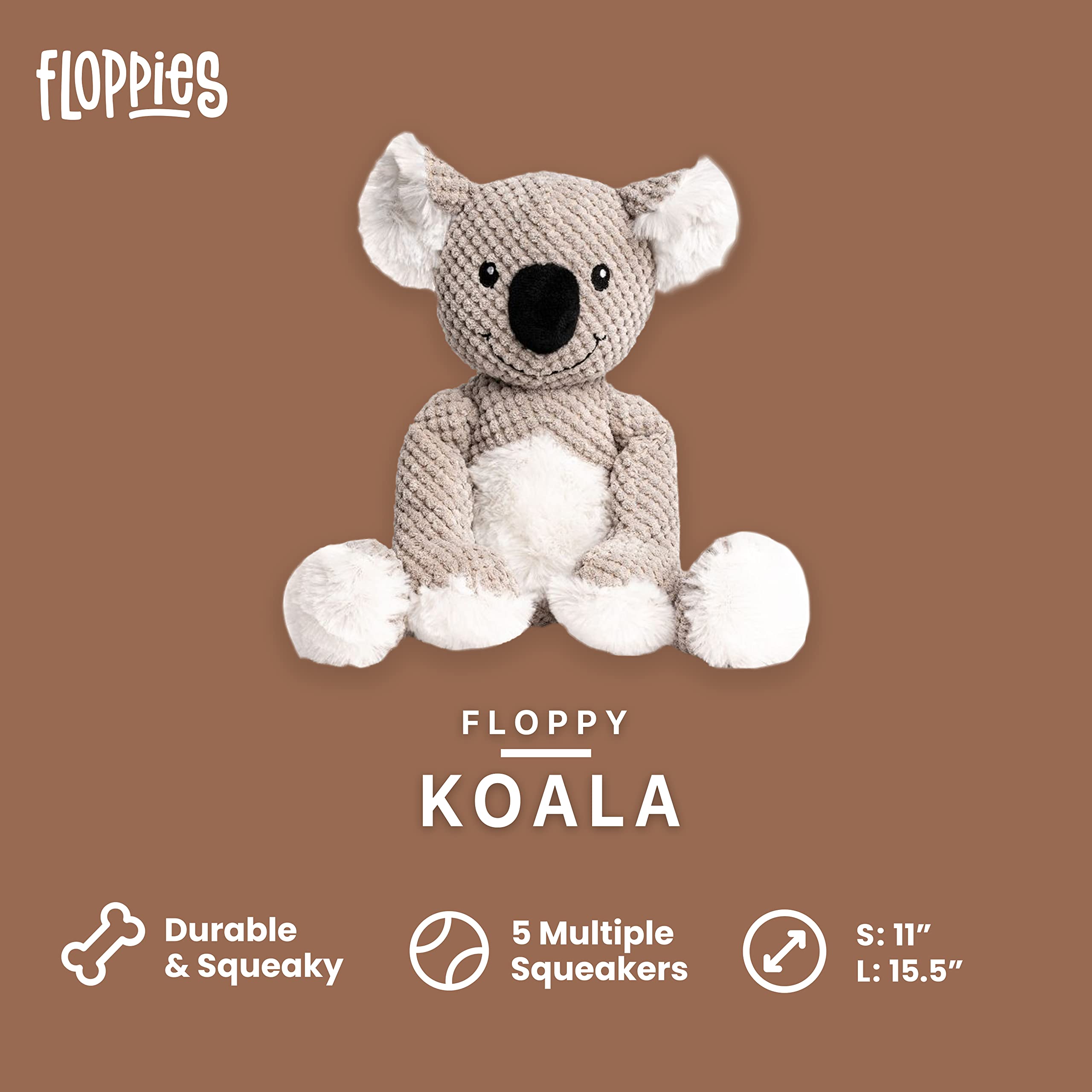 fabdog Floppies zorro: diseño colorido con sonido para estimular la curiosidad.