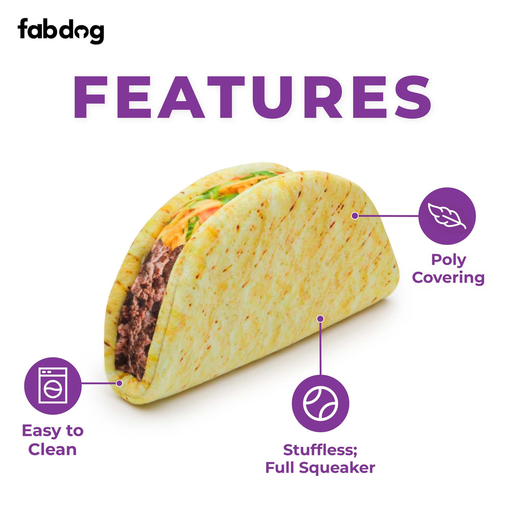 fabdog juguete perro taco duradero para mordisqueo sostenido