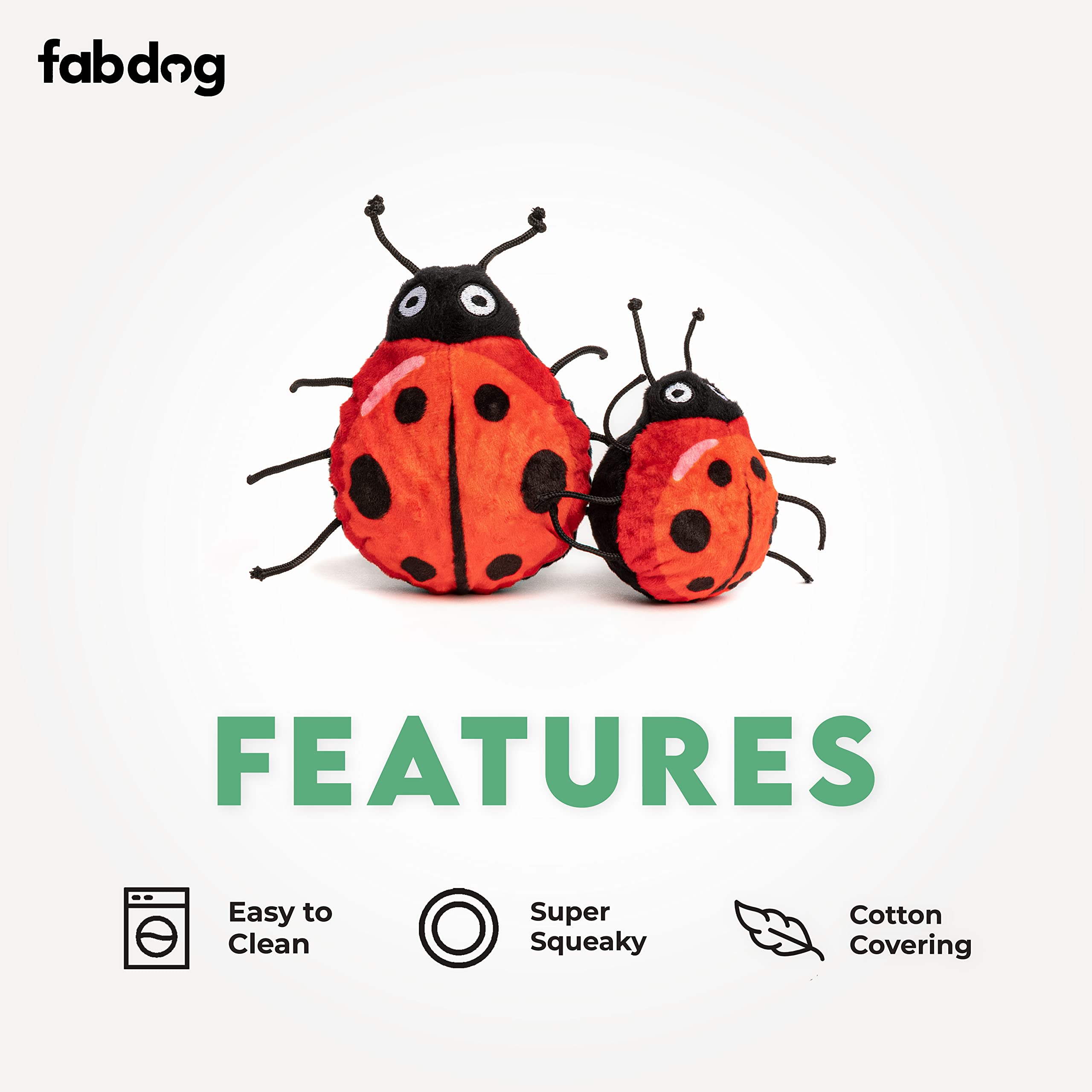 Fabdog Ladybug Faball colores brillantes para juego de búsqueda