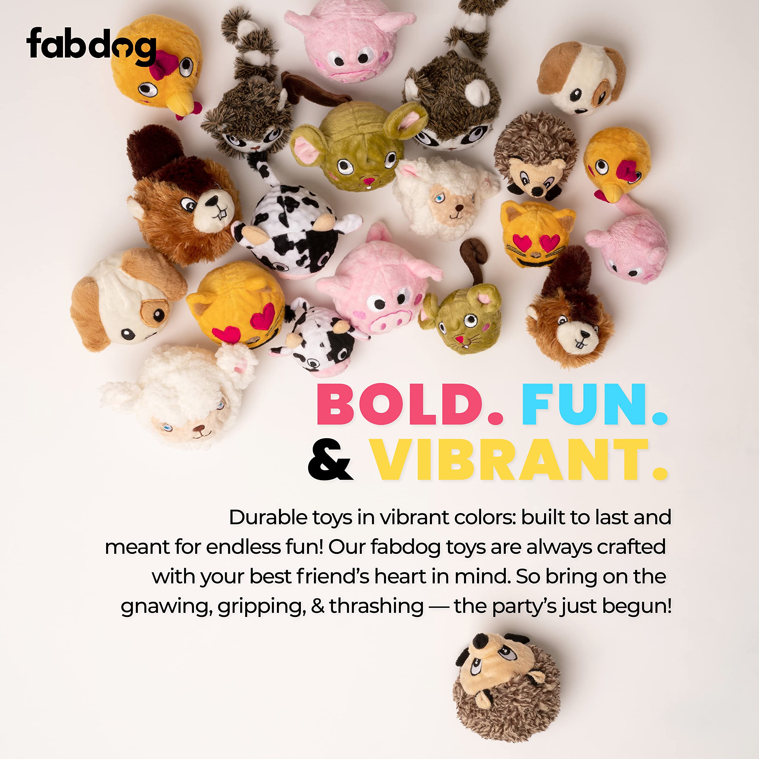 Fabdog Ladybug Faball fácil limpieza con agua y jabón