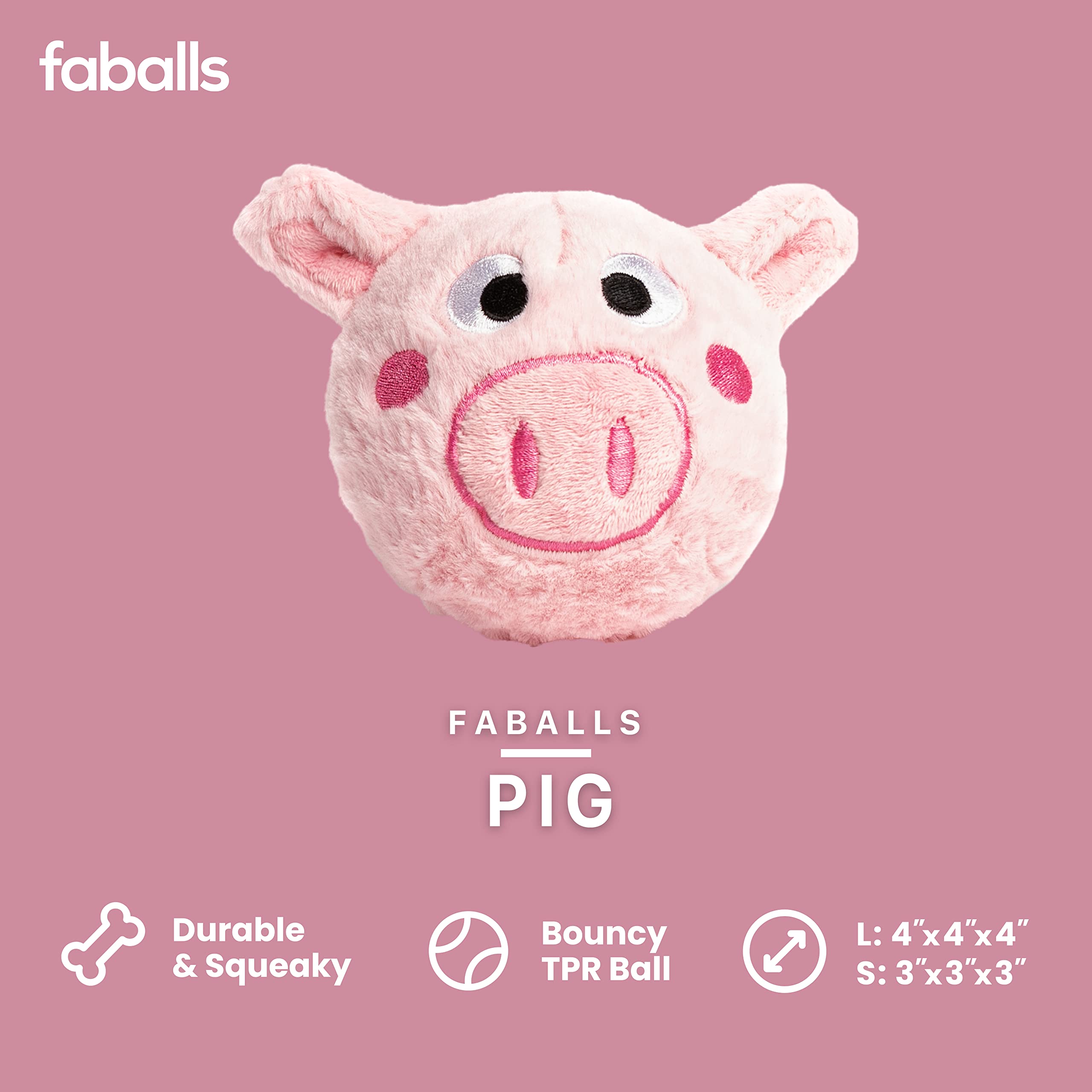 fabdog Pig Faball, colores vibrantes para estimular la curiosidad durante el juego