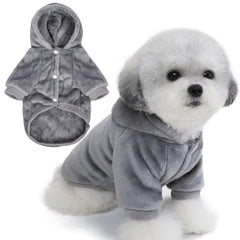 FABRICASTLE sudadera capucha para perros pequeños, vista frontal cálida para paseos