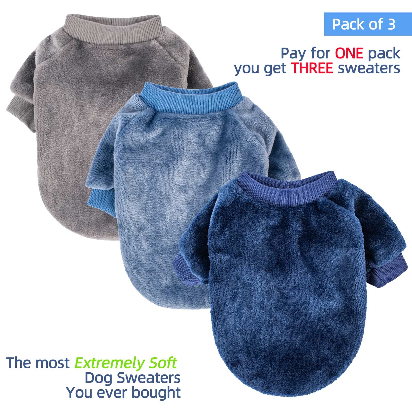 FABRICCASTLE suéter para perro, vista trasera, estilo y calidez visibles.