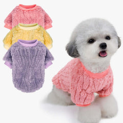 FABRICCASTLE sudadera para perro pequeño en lavanda, suave y cálida para paseos