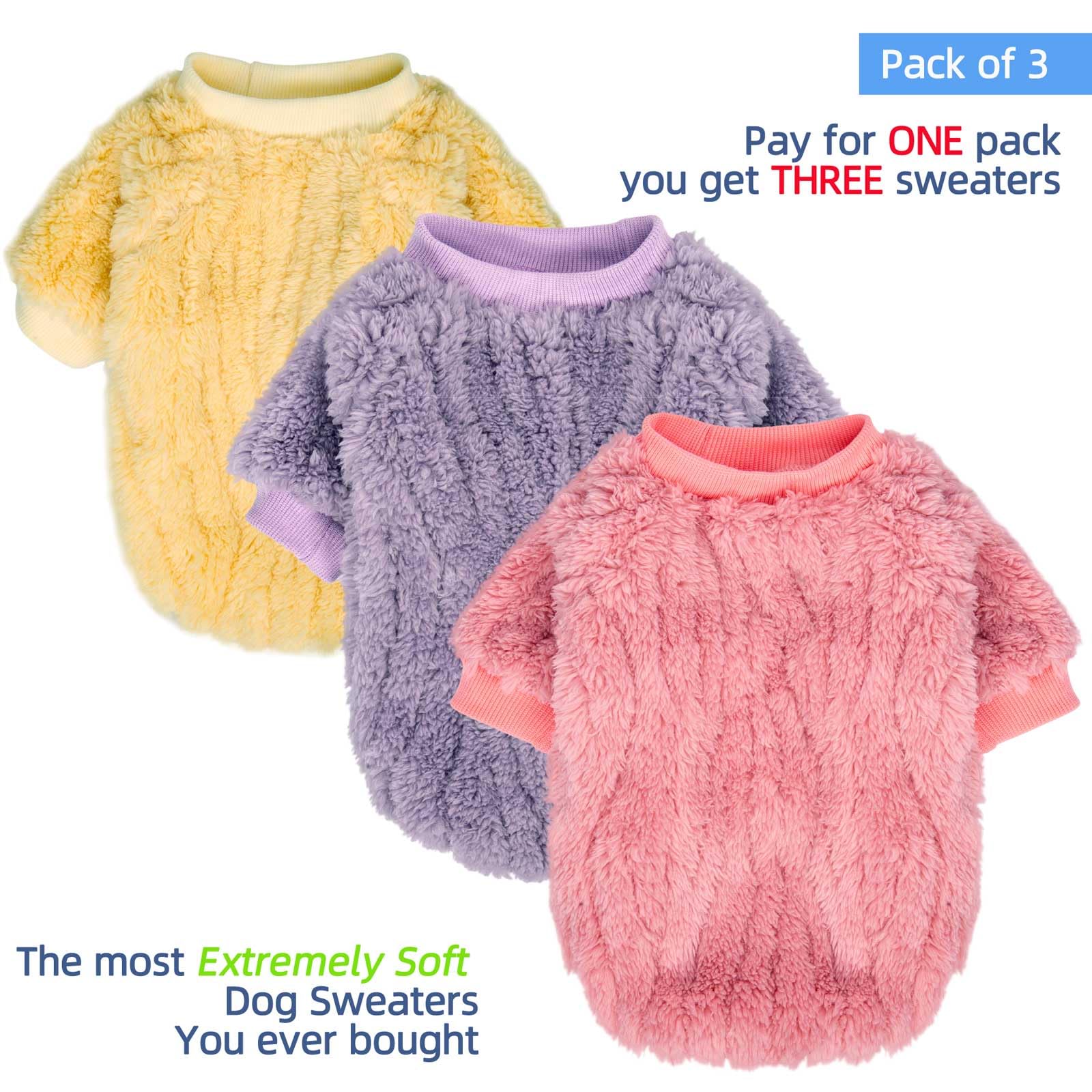 FABRICCASTLE sudadera para perro pequeño en rosa, cómoda y lavable