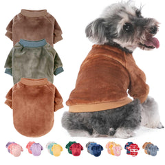 FABRICASTLE sudaderas para perro pequeño camel, cómodo y cálido para salidas invernales