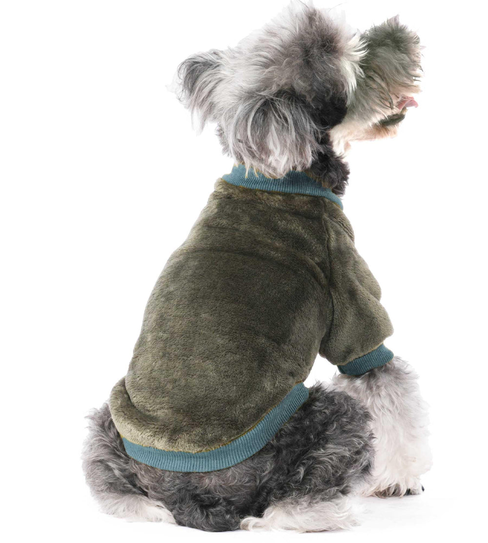 FABRICASTLE sudaderas para perro pequeño camel, conjunto versátil para guardarropa invernal