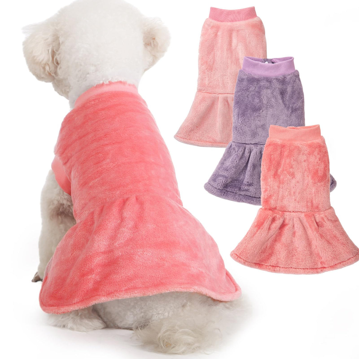 FabriCastle suéter rosa para perro XS, abrigo suave y cómodo.