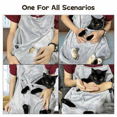Delantal Facailaifu para Gato con tres enganches para tallas versátiles.