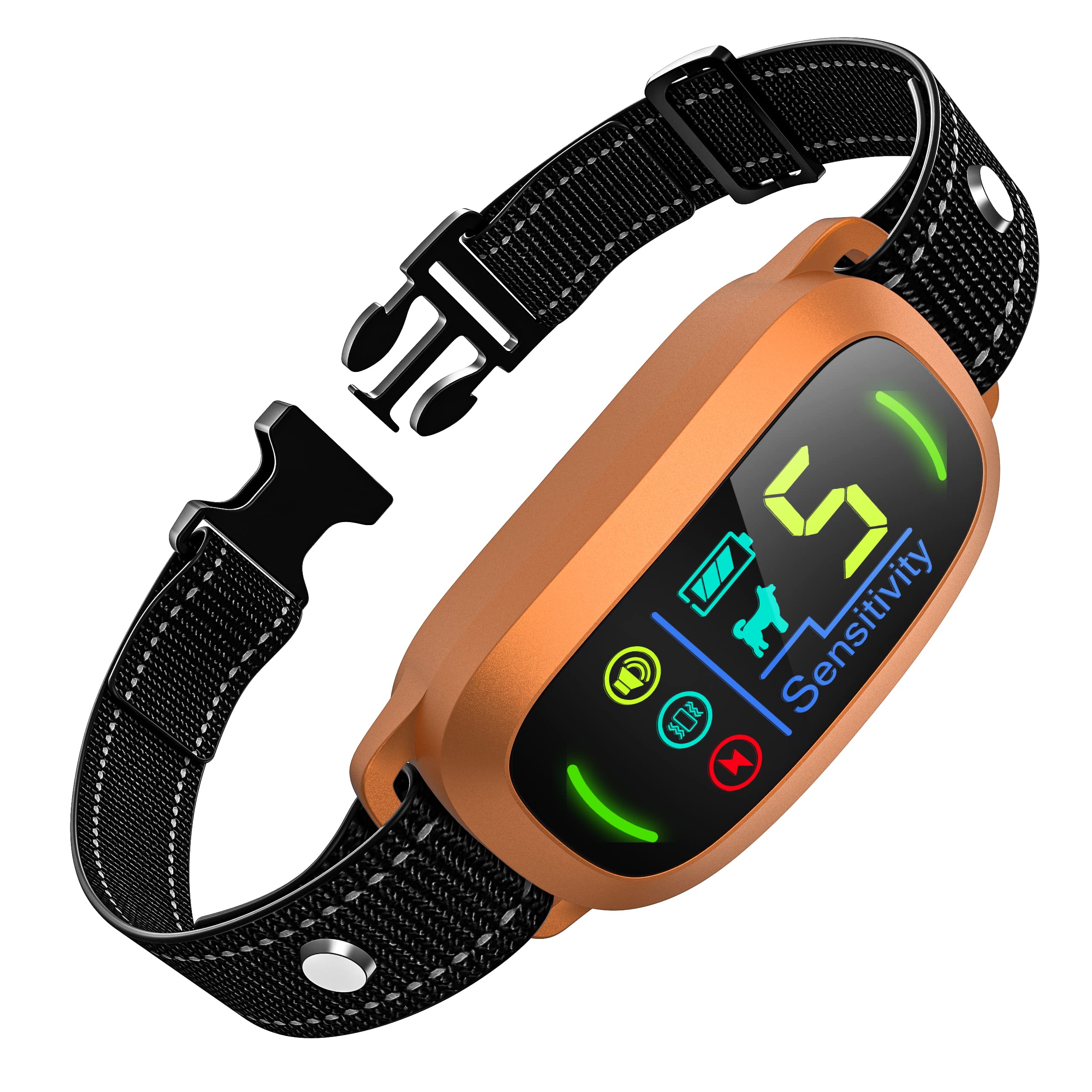 FAFAFROG collar anti-ladrido con pantalla y ajuste suave para perros de todos los tamaños