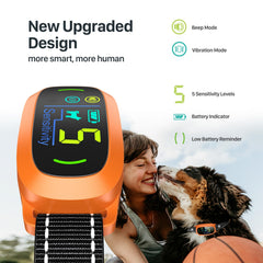 FAFAFROG collar anti-ladridos con 5 niveles de sensibilidad para control preciso.