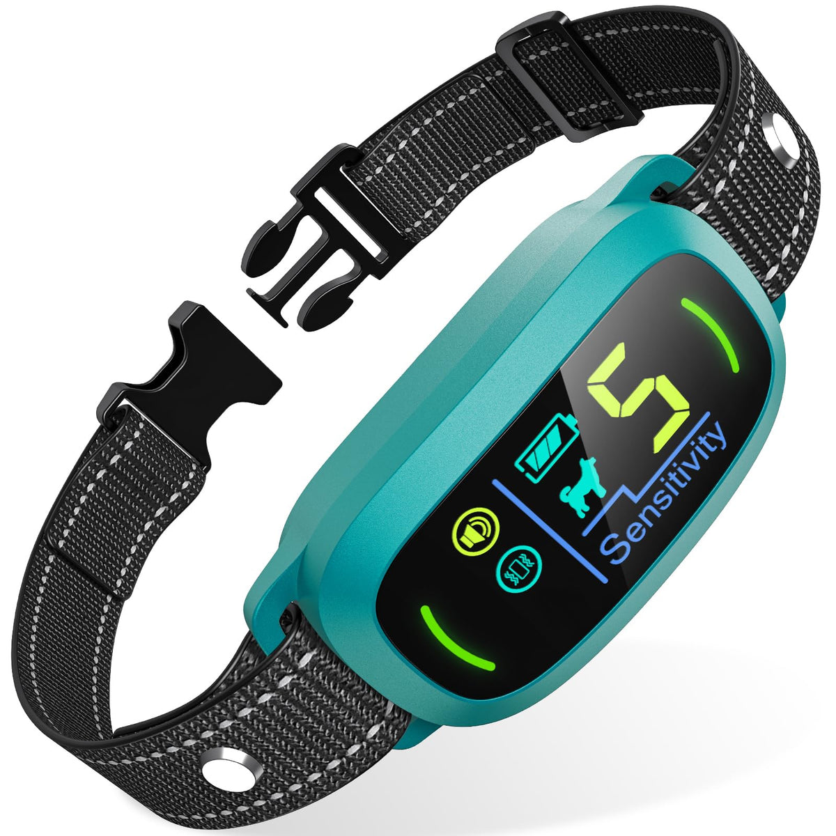 FAFAFROG collar anti-ladridos Teal para entrenamiento en casa