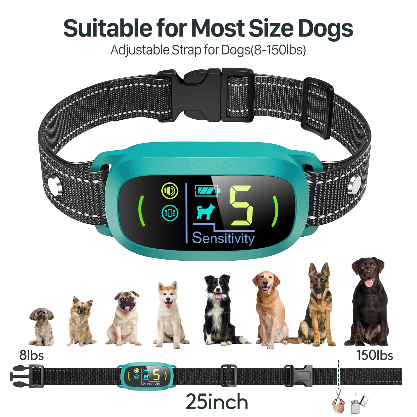 FAFAFROG collar IP67 impermeable para entrenar bajo lluvia o playa