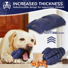 Fairsh juguete granada resistente, diseñado para perros agresivos y masticadores fuertes.