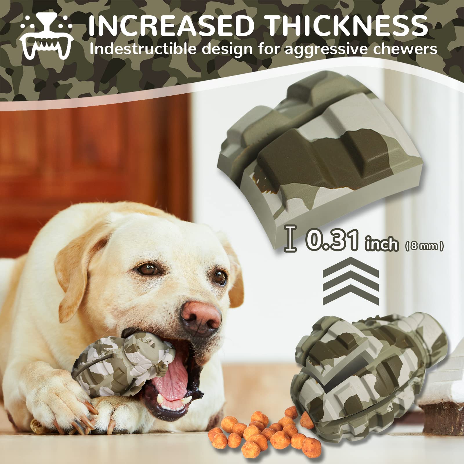 Juguete masticar agresivo Fairsh para perros grandes, diseño duradero