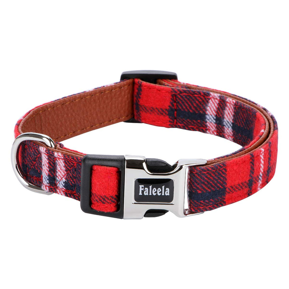 Hebilla de acero en collar Faleela para mayor seguridad.