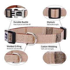 Faleela collar con lazo desmontable en marrón para looks versátiles.