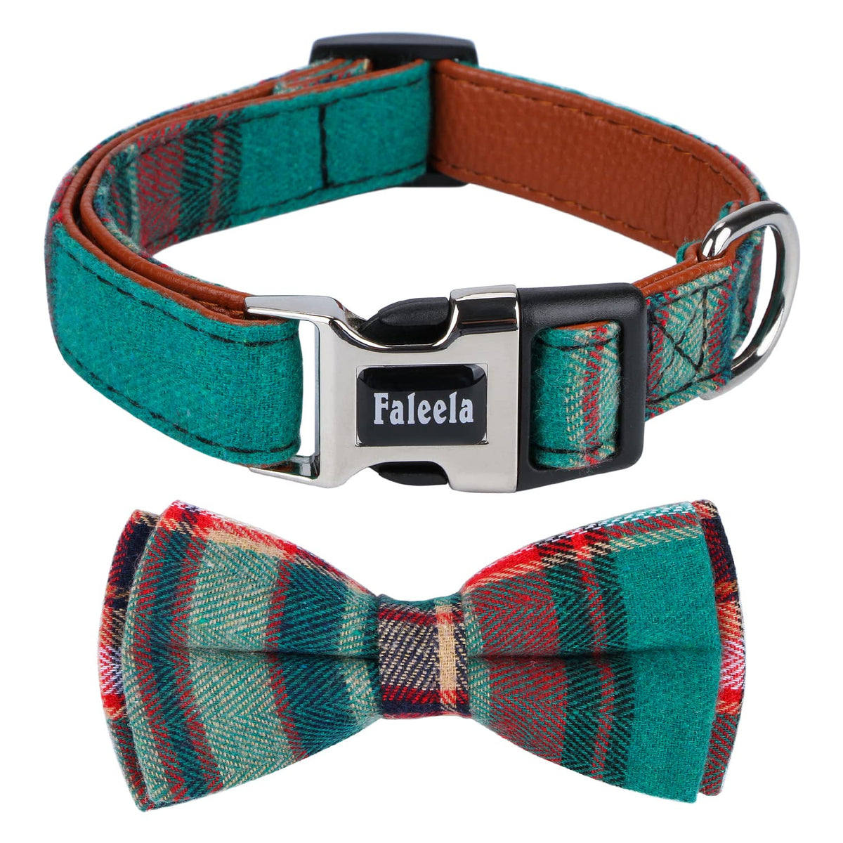 Collar Faleela navidad con lazo para perros, añade estilo festivo