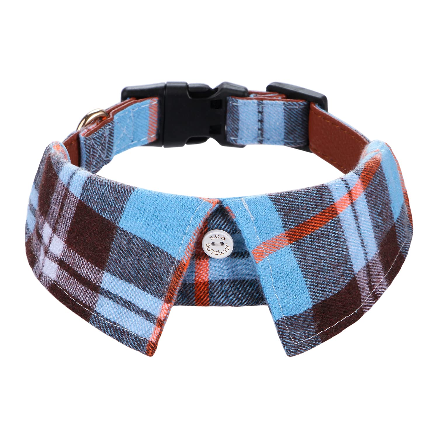 Collar Faleela para perro con camisa de cuadros en algodón, cómodo y atractivo.