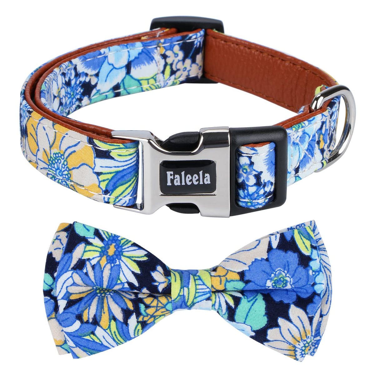 Collar Faleela con lazo delantero, ideal para paseos con estilo.