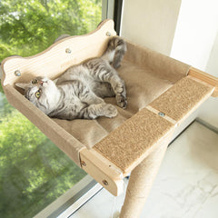 Famifit Postes Ajustables, altura personalizable para gatos curiosos.