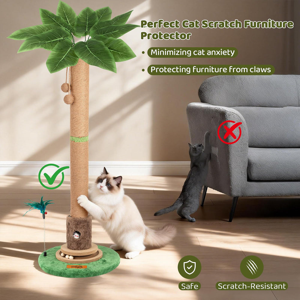 Famifit sisal natural enrollado ofrece superficie duradera para rascar.