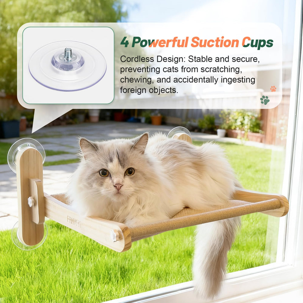 Famifit soporte 50 libras ofrece estabilidad para gatos grandes.